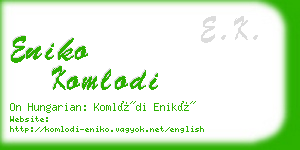 eniko komlodi business card